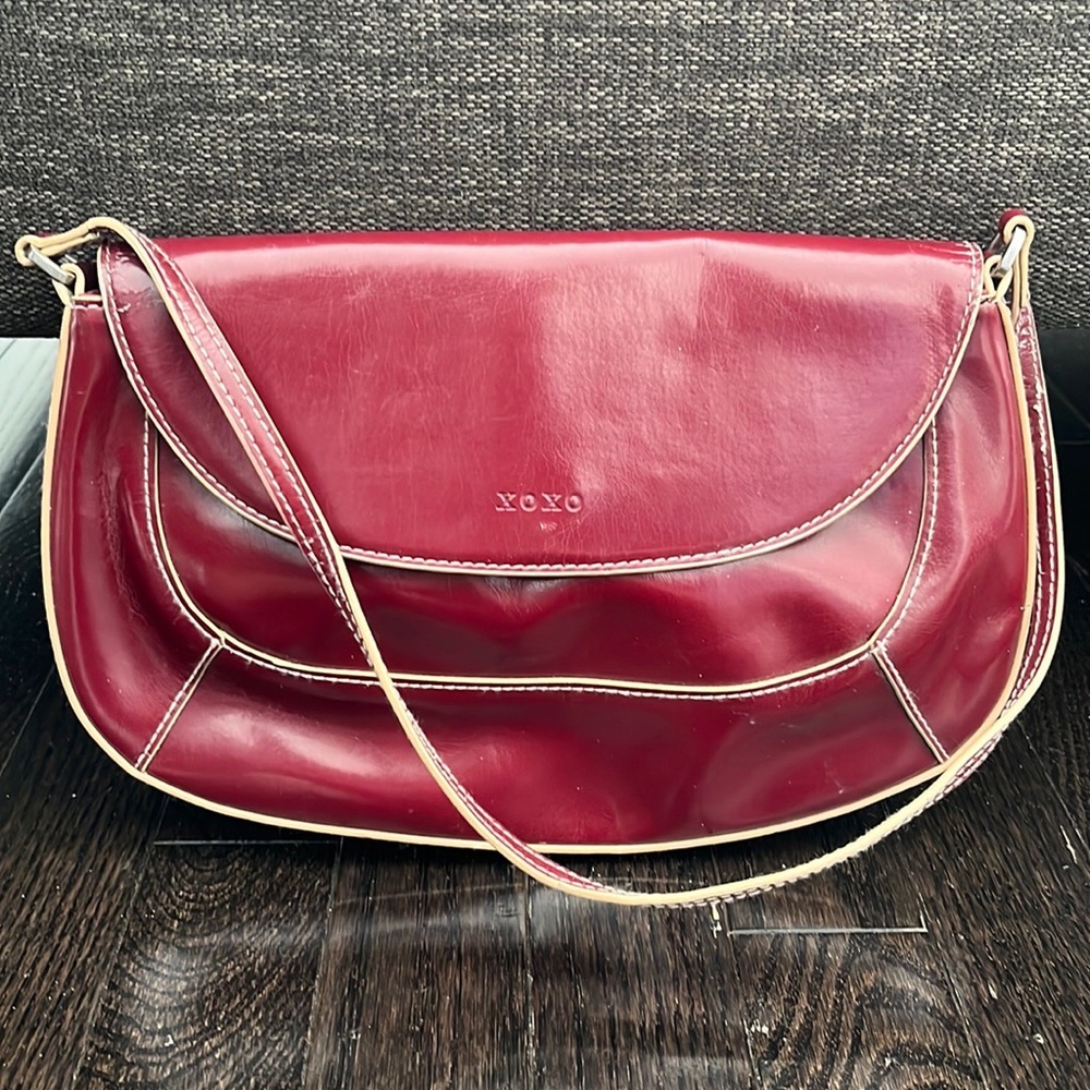 XOXO Faux Patent Leather Shoulder Bag